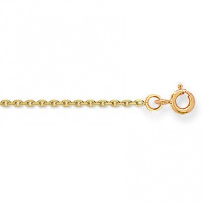 Cha�ne maille for�at diamant� 40 cm (or jaune 375�) par Berceau magique bijoux