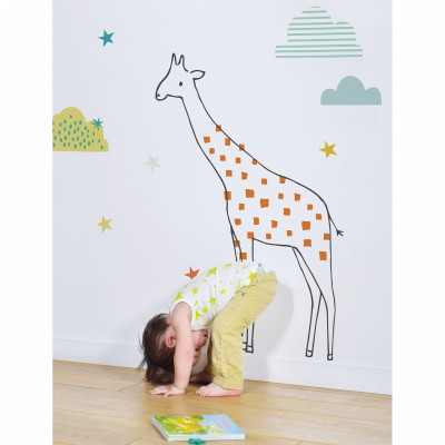 Sticker spécifique girafe go wild go wild by lizzie mackay