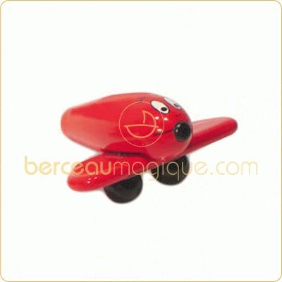Petit avion Barbapapa rouge par Vilac
