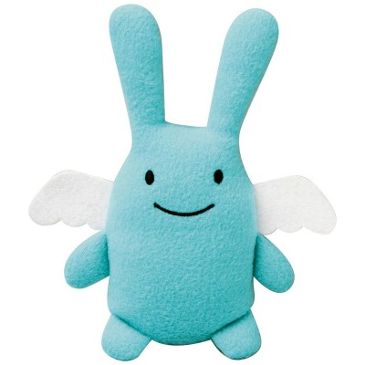 Petit doudou hochet ange lapin polaire turquoise (12 cm)   par  Trousselier