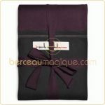 Echarpe de portage prune poche noire (COURTE)  - Je Porte Mon B�b�