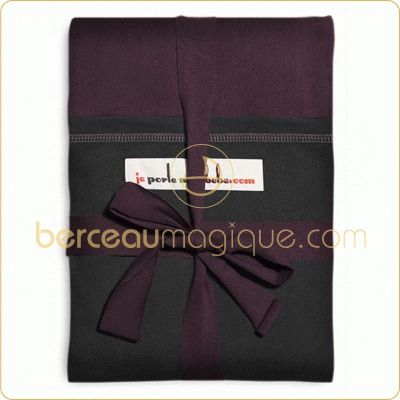 Echarpe de portage prune poche noire (COURTE)  par Je Porte Mon B�b�