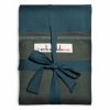 Echarpe de portage Bleu Paon poche Gris-Vert (LONGUE)