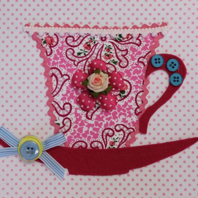 Tableau high tea cup of tea (20 x 20 cm)