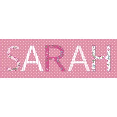 Tableau fille liberty personnalisable 5 lettres (60 x 20 cm)