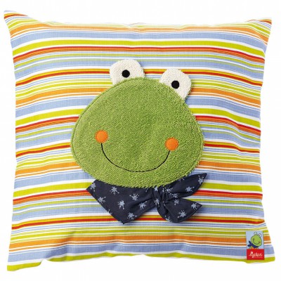 Coussin carré grenouille (42 x 42 cm)