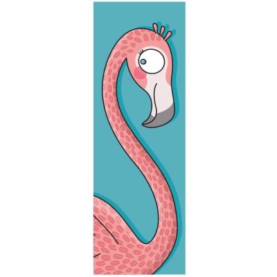 Tableau tête de flamant rose (20 x 60 cm)