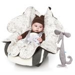Couverture nomade toutes saisons Leaf noir - WALLABOO