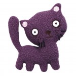 Chat Ninon hochet Violet (13 cm) - Trousselier