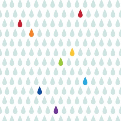 Papier peint rainbow petite pluie by sophie cordier