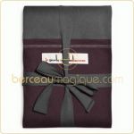 Echarpe de portage anthracite poche prune (COURTE)  - Je Porte Mon B�b�