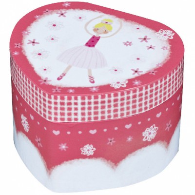 Petit coeur musical ballerine rose par Trousselier