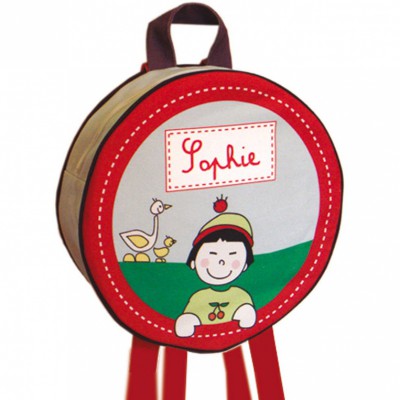 Sac � dos rouge personnalisable par Les Griottes