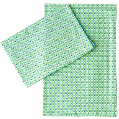 Drap + taie d'oreiller philo green pour berceau (75 x 100 cm)