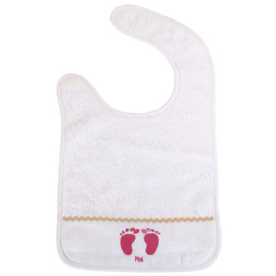 Bavoir velcro Petits Pieds (23 x 27 cm) par La maison des abeilles