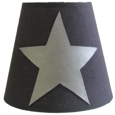 Abat-jour silver star gris anthracite pour lampe (13 x 14 cm)