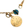 Bracelet Petit Prince couch� dans l'herbe (or jaune et email)