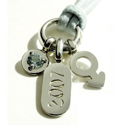 Pendentif Pogo pierre fine (gar�on) (Or blanc) par Mikado