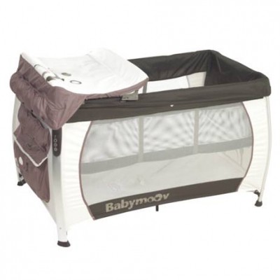 Lit parapluie ''Silver dream'' chocolat et blanc par Babymoov