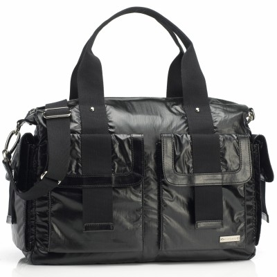 Sac à langer sofia nylon noir brillant