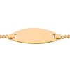 Gourmette b�b� plaque tonneau (or jaune 375�)
