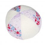 Balle hochet Fleurs parme (10 cm) - Trousselier