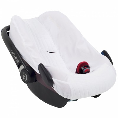 Housse de cosy piqué white pour siège-auto pebble