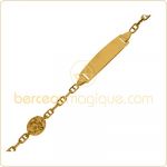 Gourmette b�b� pastille Ange (or jaune) - A.Augis