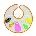 Bavoir 1er �ge avec figurines Barbapapa orange - Babycalin