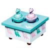 Bo�te � musique magn�tique Crocodiles bleu ciel