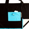 Couverture d'allaitement noire et turquoise