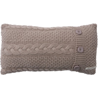 Coussin taupe tricot millie & boris (21 x 40 cm)