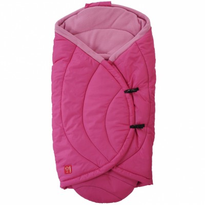 Couverture nomade coo coon fuchsia et rose (0-12 mois)