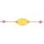 Gourmette cristaux roses (or jaune)  par Berceau magique bijoux
