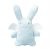 Ange lapin musical bleu ciel (24 cm)