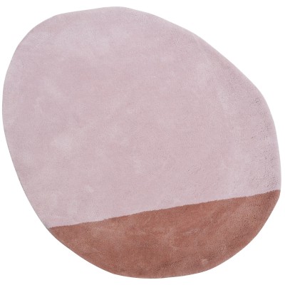 Tapis coton stone mistyrose (80 x 81 cm)