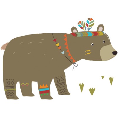 Sticker spécifique brave bear xxl by paper & cloth