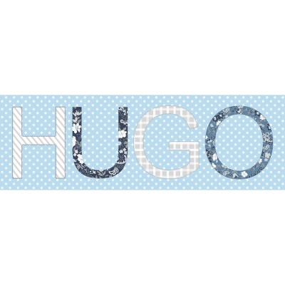 Tableau garçon paisley personnalisable 4 lettres et plus (60 x 20 cm)