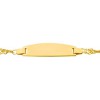 Gourmette b�b� plaque tonneau (or jaune)