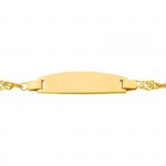Gourmette b�b� plaque tonneau (or jaune) - Berceau magique bijoux