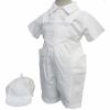 Tenue de bapt�me salopette 3 pi�ces (1 mois � 2 ans)