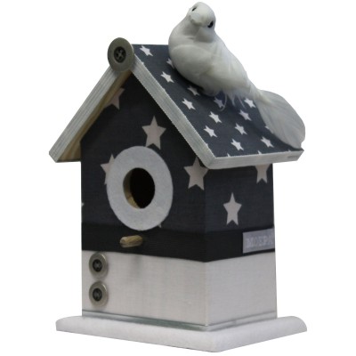Cabane à oiseaux silver star (12 x 9 x 16 cm)