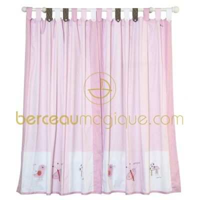Rideaux Scrapbook rose (132 x 160 cm) par Mamas and Papas