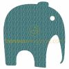 Sticker �l�phant multicolore bleu (2 tailles)