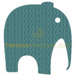 Sticker �l�phant multicolore bleu (2 tailles) - Art for Kids