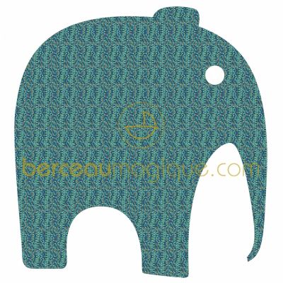 Sticker �l�phant multicolore bleu (2 tailles) par Art for Kids