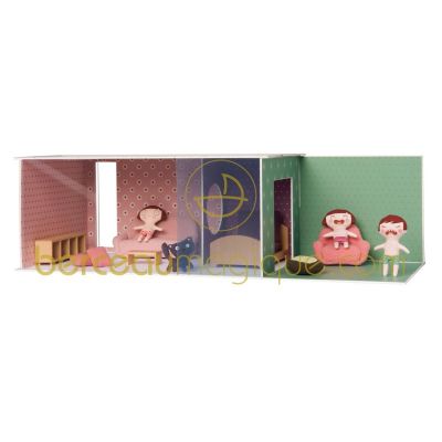 Accessoires maison de poup�e Ninon (lit, buffet et table basse) par Trousselier