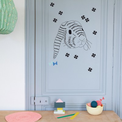 Sticker tête de lapin