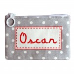 Porte-monnaie gris personnalisable - Les Griottes