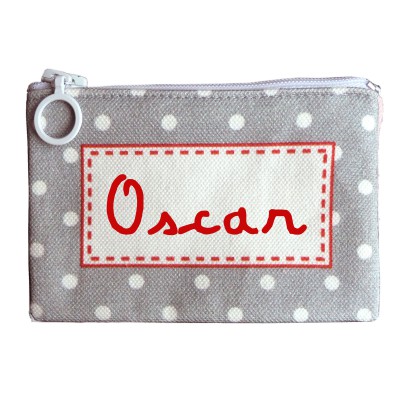 Porte-monnaie gris personnalisable par Les Griottes